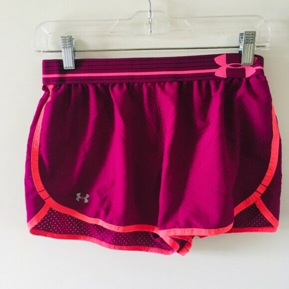 Under Armour Pink Athletic Running Shorts XS